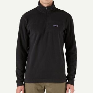 Patagonia mens black micro D fleece 1/4 zip Size M
